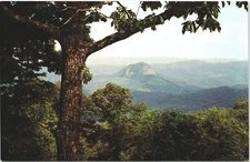 Looking Glass Rock Blue Ridge Parkway NC Chrome Postcard C37