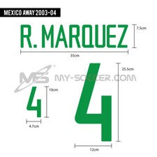 MEXICO Away 2003-04 REPRODUCTION PU Name Number