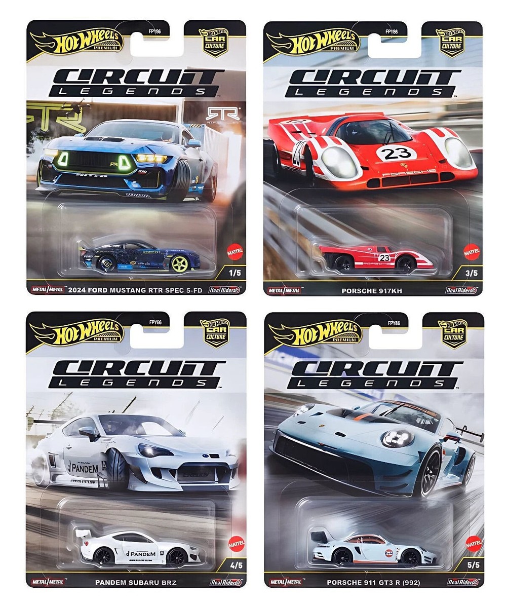 Hot Wheels Premium Car Culture 2025 Circuit Legends FPY86-961K Set