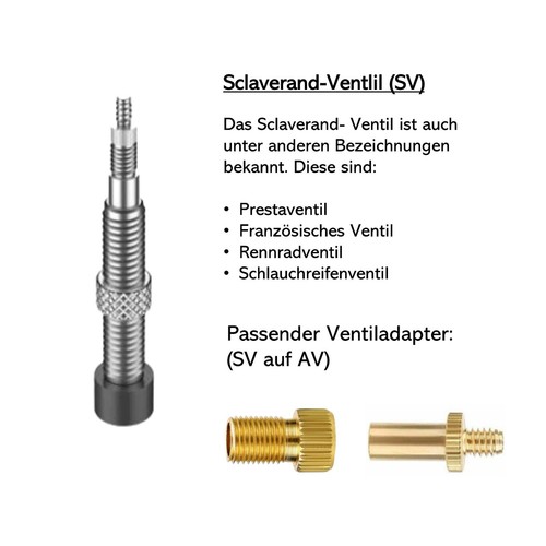 Adattatore valvola bicicletta francese SV Dunlop DV Sclaverand AV valvola auto ago - Foto 5 di 10
