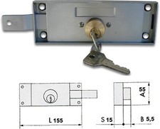 SERRATURA CISA PER GARAGE LATO SINISTRO, saracinesca, serranda art. 41525-78-2
