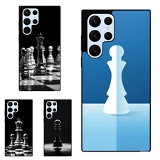 Anti Fingerprint For Samsung S25 S24 S23 FE Ultra a15 a16 black white game chess