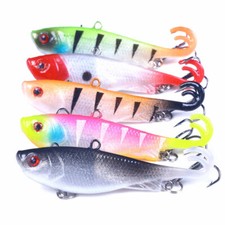 5PCS/Set Soft Rubber Ice Fishing Lure 7cm/12g Fish Bait VIB Jig Tackle Wobbler