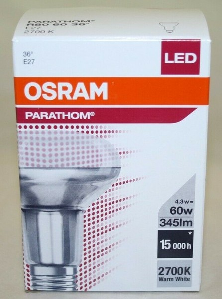 Osram Led Parathom 4,3W~60W E27 230V R80 Strahler Spot 36° 2700K 345Lm (11962)-image