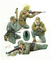German Sniper Team 1:72 Figure Kunststoff Modell Kit Zvezda