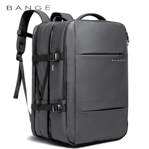 BANGE Men’s Business Laptop Backpack 17.3" USB Waterproof Expandable Travel Bag