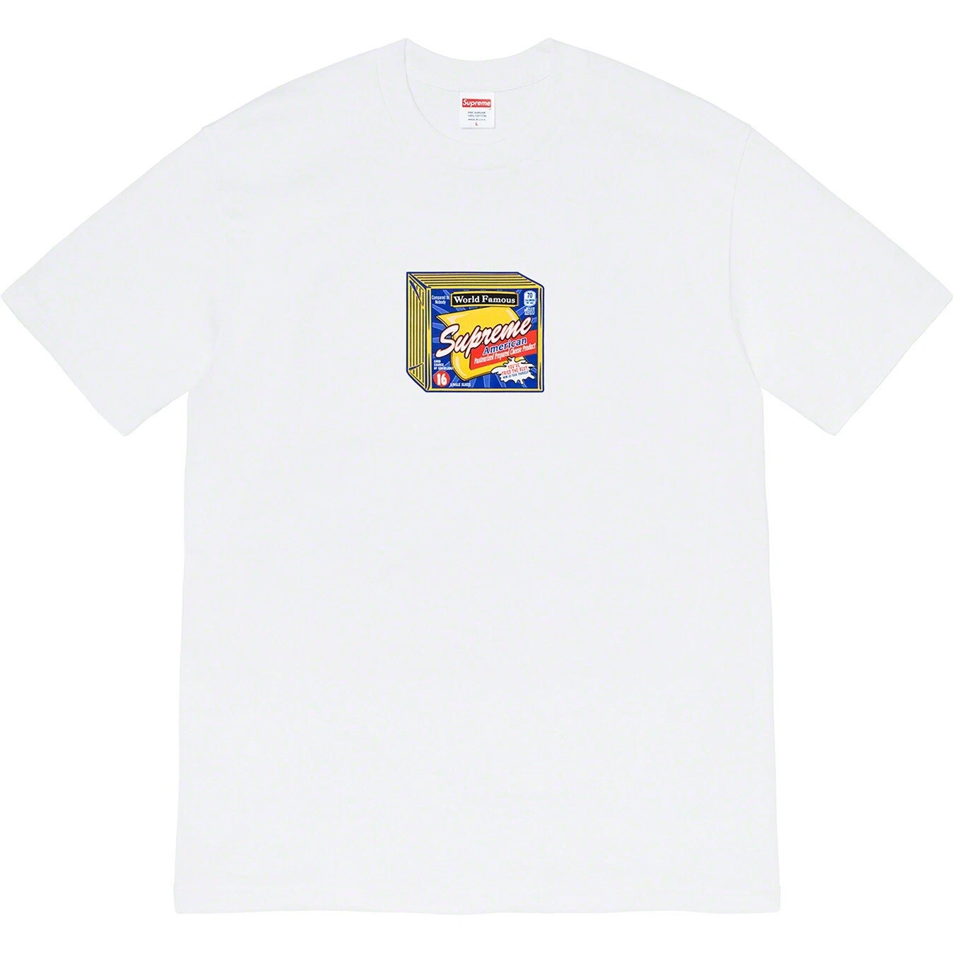 Tee shirt Supreme Cheese taille Medium FW19 **neuf scellé 100% authentique **