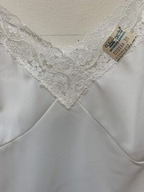 Vintage Vassarette Camisole Cami M / 38 White Nylon Antron Lace Made USA NEW NOS
