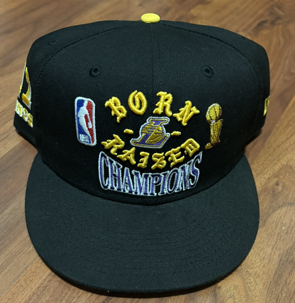 Born X Raised x Lakers Champions 17 Rings NBA Championship Fitted