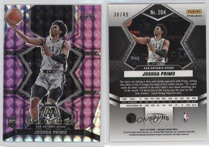 2021-22 Panini Mosaic Rookies Purple Prizm /49 Joshua Primo #204 Rookie RC