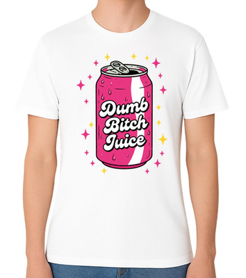 Dumb Bitch Juice Funny Adult Humour Soda Can Graphic Unisex T-Shirt