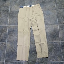 new Polo Ralph Lauren Prospect Pant Mens 36x32 Tan Classic Plain Front Chinos