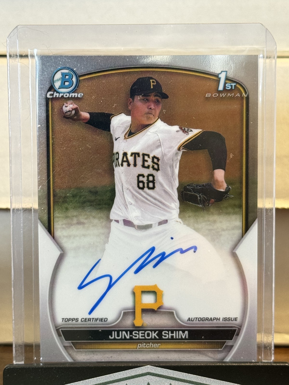 2023 Bowman Chrome Jun-Seok Shim #CPA-JSH Chrome Prospect Autographs