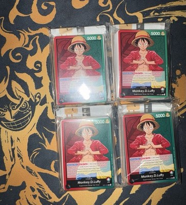 OP01 Post E. Monkey D Luffy Demo Decks X4 Factory Sealed.