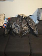 Tommy Hifiger Bomber Faux Leather Jacket Xl