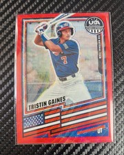 TRISTIN GAINES 2026 Panini Stars & Stripes Prizm RED WAVE PRIZM #194