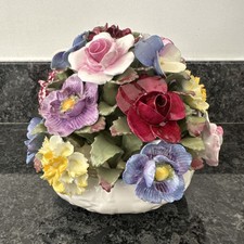 Aynsley Schale handbemalt große Rose 15 cm. ...