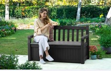 Keter Eden Garden Storage Bench - Dark Grey