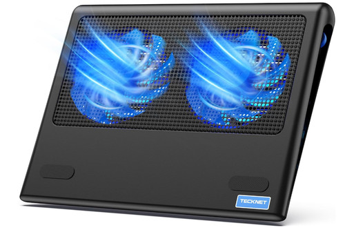 TECKNET Laptop Cooling Pad, Portable Ultra-Slim Quiet Laptop Notebook Cooler 