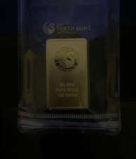 100 Gram Perth Mint Gold Bar .9999 Fine | LBMA Sealed Assay Bullion 3318.74 per troy oz