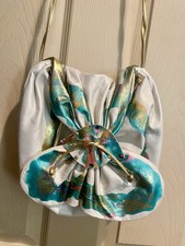 VINTAGE 1980S TERRY TERRI  TONI HAND-PAINTED ART TO WEAR SHOULDER BAG PURSE