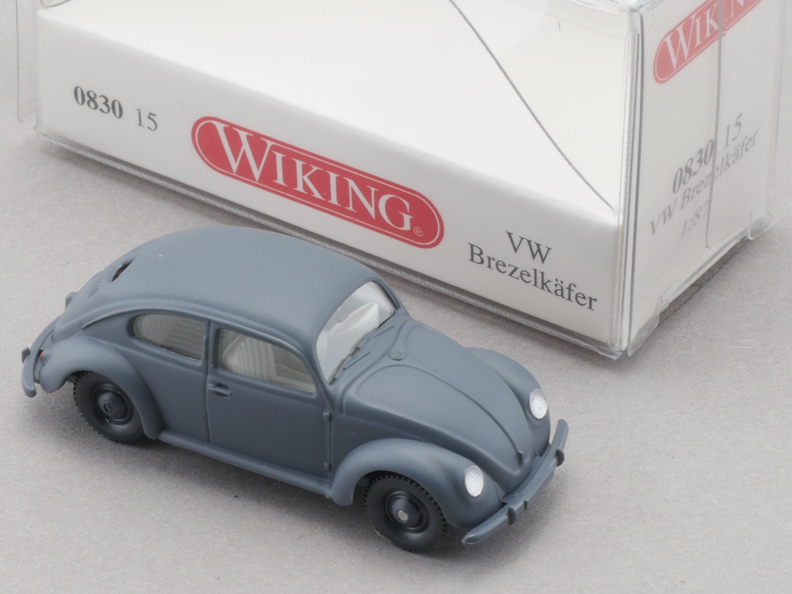 Wiking 0830 15 VW Volkswagen Beetle Pretzel Beetle Grey 1:87 Mint! OVP