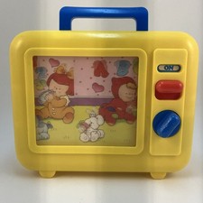 Shelcore-Musical Wind-Up TV Screen Moves Plays Lullabye 1990 Vintage Works