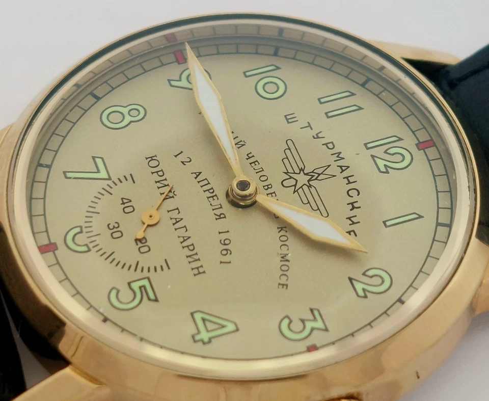 Reloj mecánico vintage Yuri Gagarin, Sturmanskie - 34 mm, hecho en la URSS - funciona Foto 4 de 4