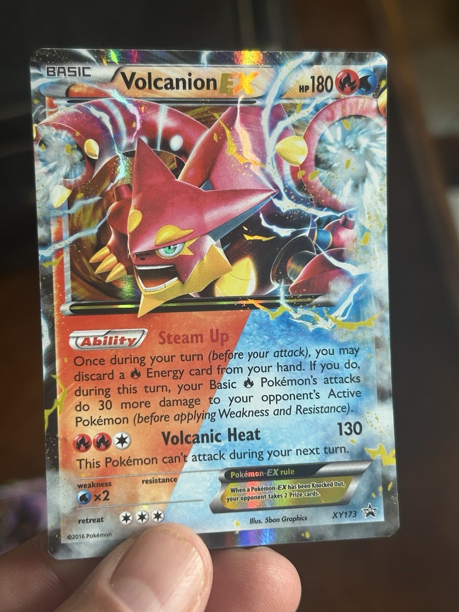 Pokémon Volcanion EX Full Art Holo Rare XY173 XY Basic Fire Card