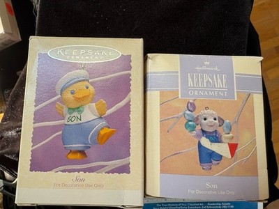 Hallmark Easter/Spring Son And Here Comes Easter Ornaments NIB