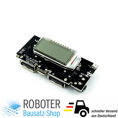 Dual USB 5V 1A/2.1A Powerbank Ladegerät Modul   18650 Akku Lademodul