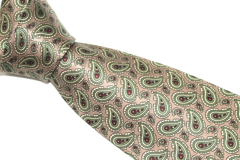 Corbata de seda BIANCHI hecha en Italia F83758 Foto 3 de 4