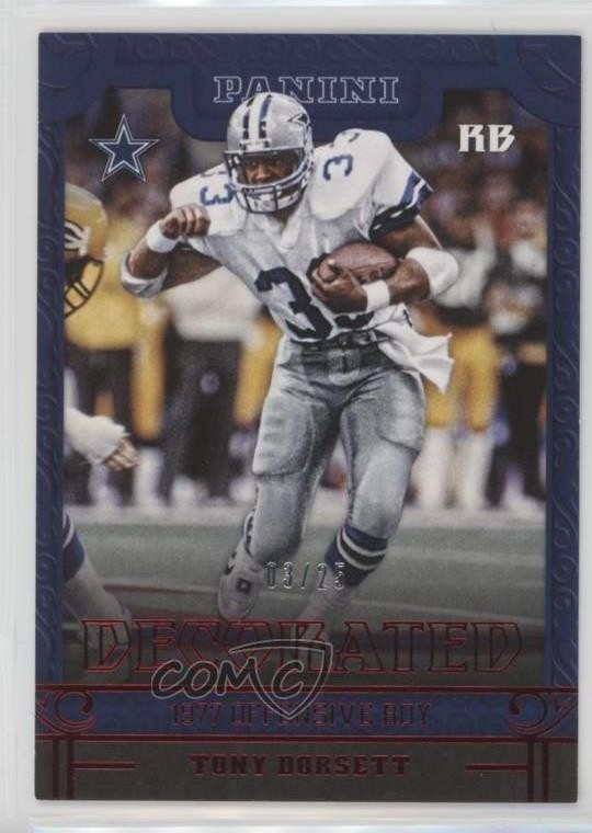 2016 Panini Decorated Red 3/25 Tony Dorsett #2 HOF 1q7