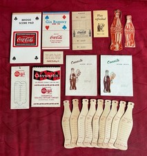 1940s Coca-Cola Collection Of Bridge Canasta Gin Rummy Score Pads Tally Cards