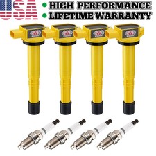 4 x Ignition Coils + 4 x Spark Plugs For Honda Accord Element 03-07 2.4L UF311