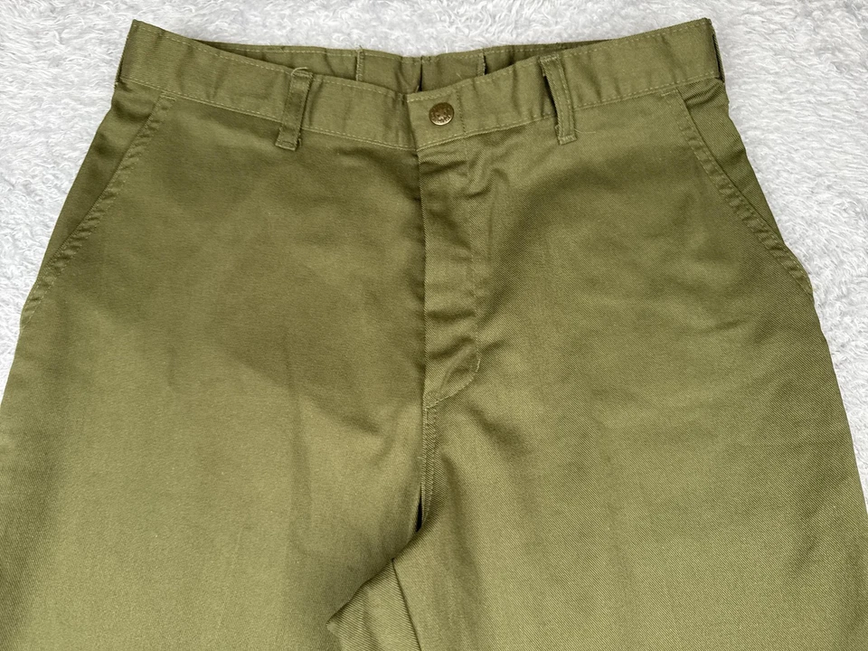 Boy Scouts of America Pants Mens 32x32 Olive Green Straight Leg Twill Flat 1997 - Image 4 of 4