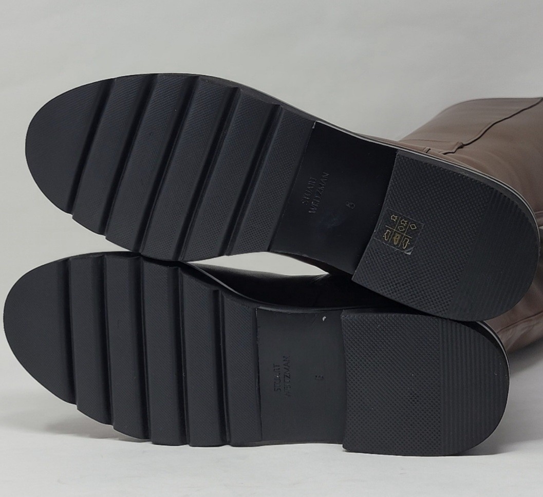 Stuart Weitzman Rider Knee Brown Boots Leather S6801 Women's Size 5 B New