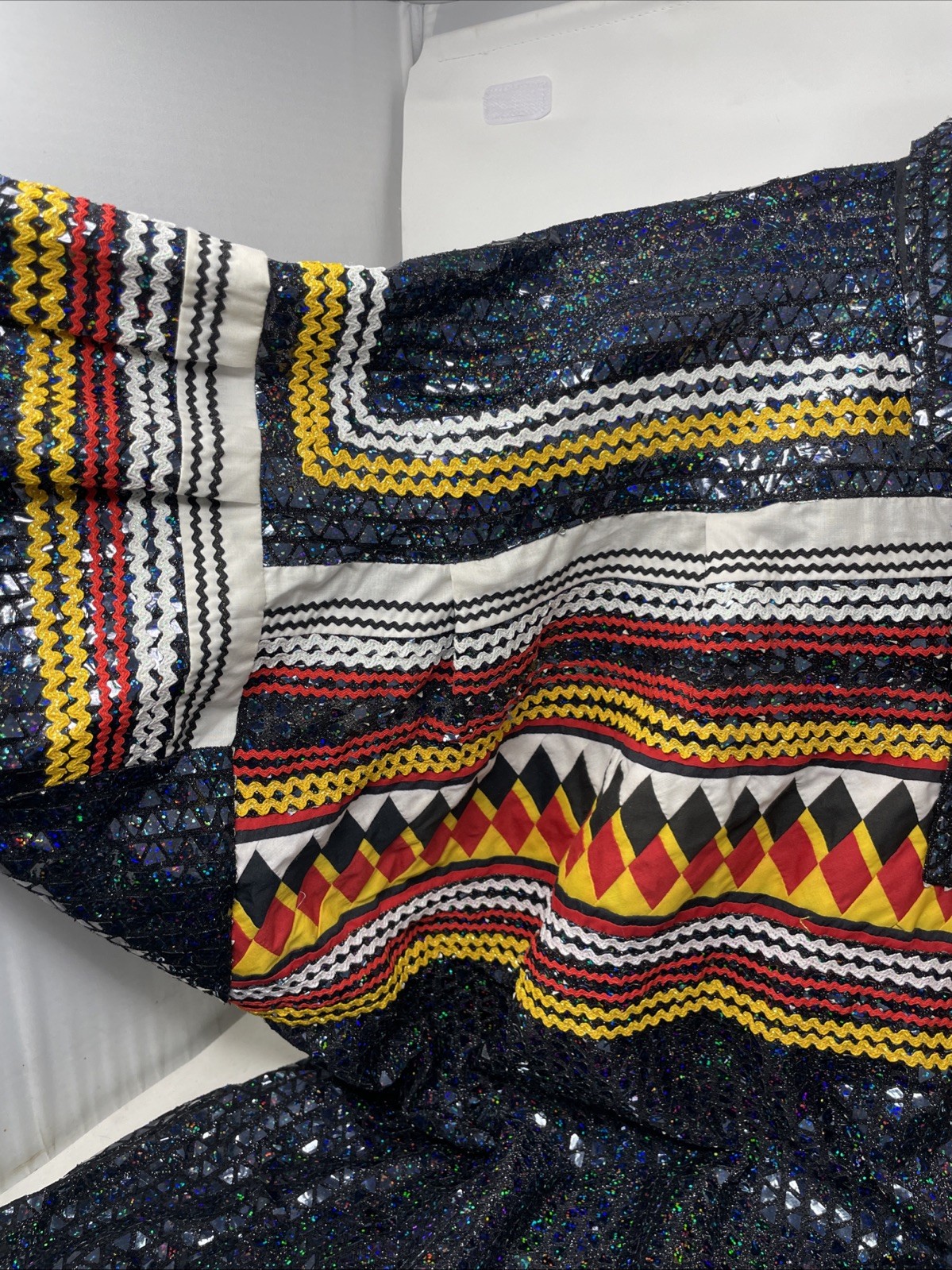 Handmade Iridescent Sequined Patchwork Pullover T… - image 4