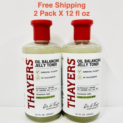 Thayers Oil Balancing & Cooling Jelly Toner Pore Reducing Facial Toner 2 Pack
