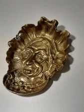 Antique designer cast bronze ashtray, old granny good size and weight Mid Xxc