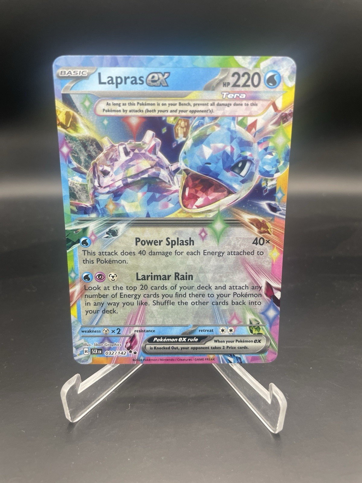 Lapras ex 032/142 – Pokémon TCG Stellar Crown Double Rare Holo NM