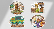 4 Scooby Doo Stickers Decal Phone Laptop