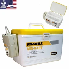 Live Bait Cooler Aerated Storage Box Insulated Bucket Lid Latch Fishing 8 Quart