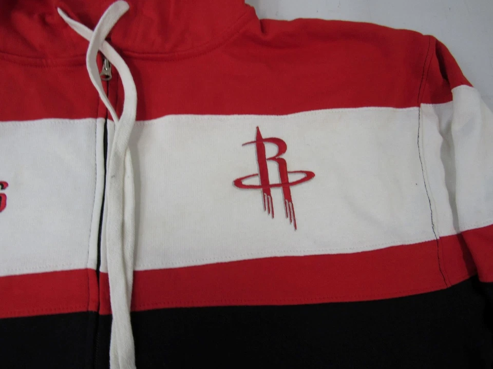 New Houston Rockets Mens Size 2XL 2XLarge Red Full Zip Hoodie Jacket - Image 3 of 4