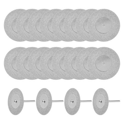 20Pcs 40mm Diamond Cutting Wheels Cut Off Wheel with Mandrels for Rotary Tool