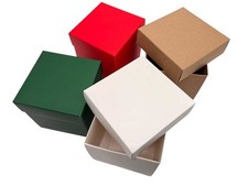 Premium Holiday Gift Boxes - 4x4x4" - Pack of 48 comes flat