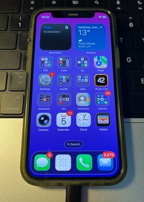 Apple iPhone 12 mini 128GB  Blau  Entsperrt  Sehr guter Zustand 79% Akku   Face ID Problem