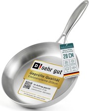 Batoris Edelstahlpfanne 28 cm   unbeschichtet...