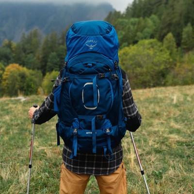 Osprey Aether 65 - stabiler Trekkingrucksack/Wanderrucksack Herren, 65 Liter