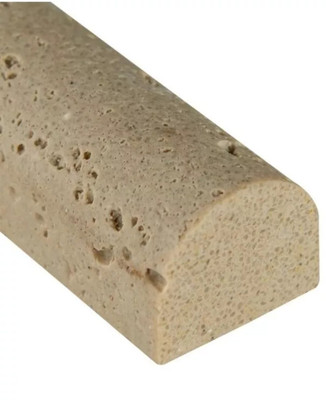Chairo Pencil Molding 0.75 in. x 12 in. Honed Engineered Stone Marble Wall Tile 